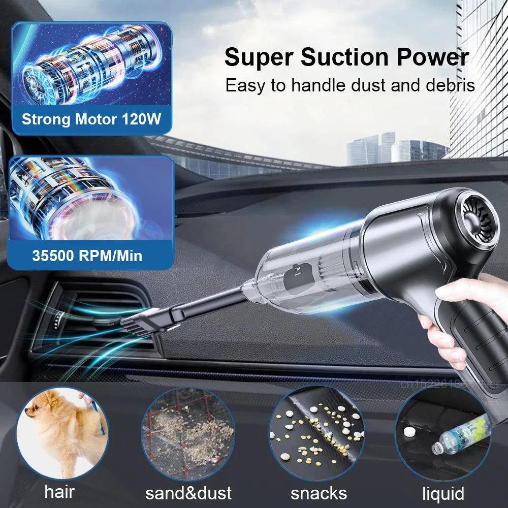 Car Vacuum Cleaner Powerful Wireless car vacuum cleaner 95000PA Strong Suction Handheld Wireless Vehicle Vacuum Cleaner for Car